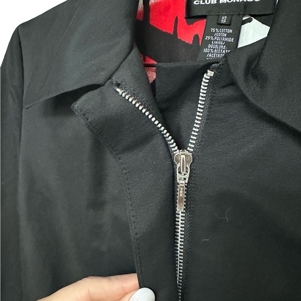 Club Monaco Black Belted Coat - Picture 7 of 12